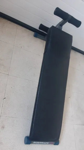 Set de mancuernas, pesas y Banco musculacion