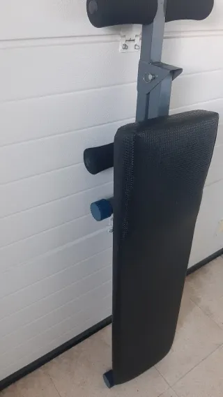 Set de mancuernas, pesas y Banco musculacion