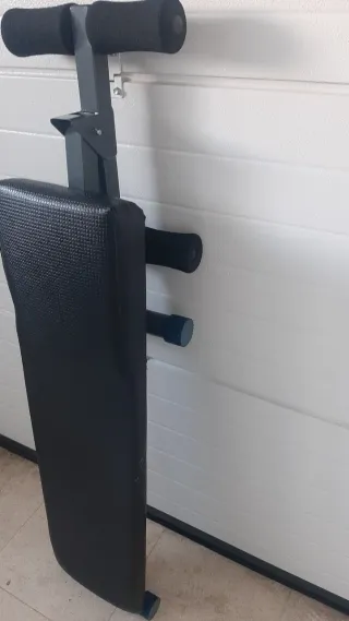 Set de mancuernas, pesas y Banco musculacion