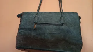 Bolso hombro grande gris, burdeos y negro