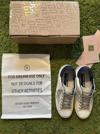 Golden Goose Superstar Talla 43 Blanco/Azul