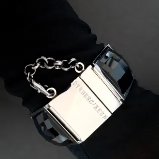 Pulsera Dyrberg/Kern Plata y Negro