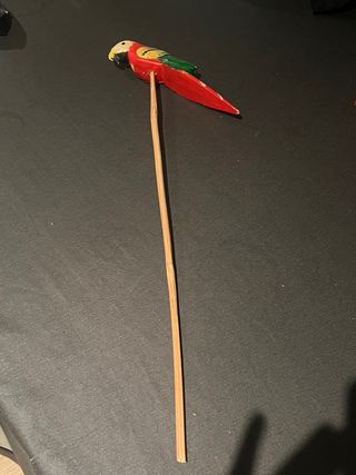 Artesanía Loro Madera Decoración Plantas Jardín