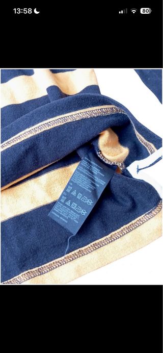 Polo Tommy Hilfiger rayas azul y amarillo