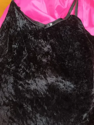 Top terciopelo negro tirantes