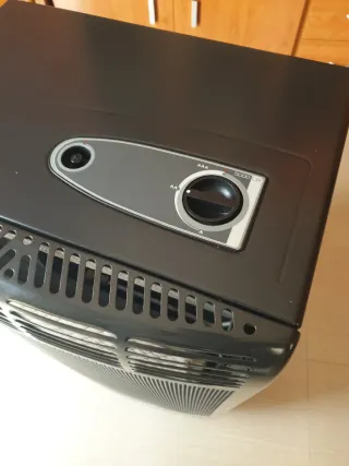 Estufa de gas negra y gris