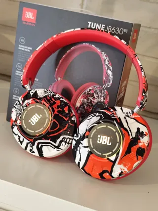 Cascos JBL Tune 630NC RGB - Color rojo - blanco