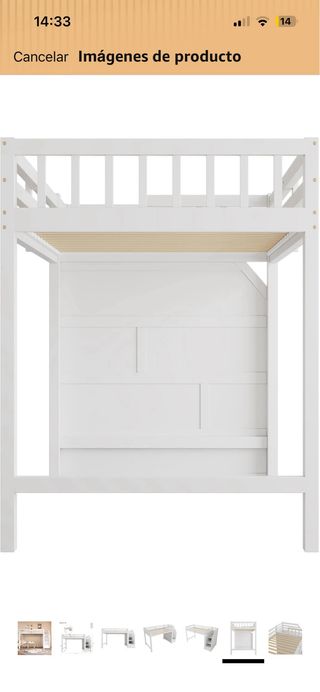 Litera alta con escaleras de almacenaje