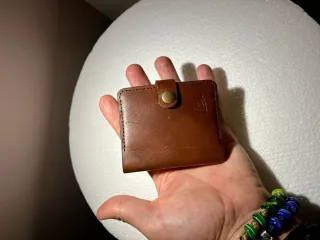 Portafoglio Slim Pelle Marrone Artigianale