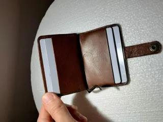 Portafoglio Slim Pelle Marrone Artigianale