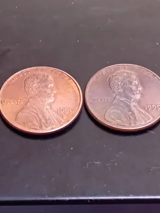 2 Monedas Centavo Dólar 1999