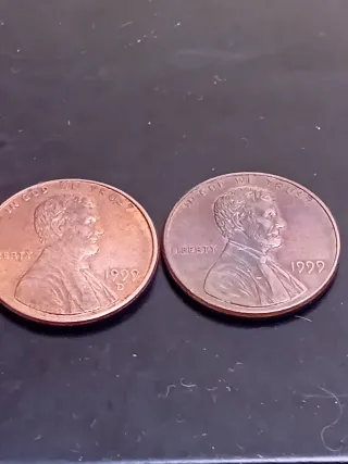 2 Monedas Centavo Dólar 1999