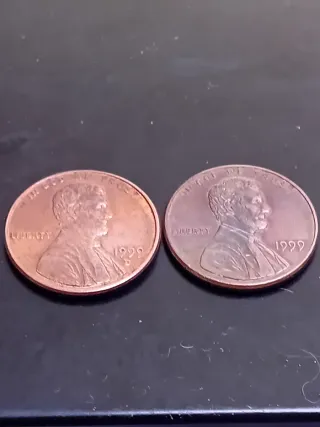 2 Monedas Centavo Dólar 1999