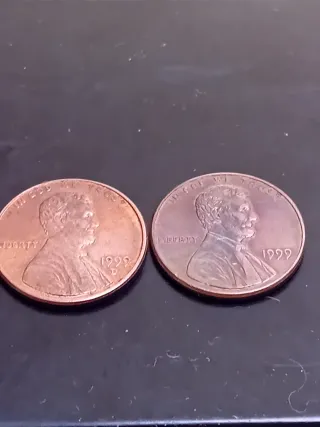 2 Monedas Centavo Dólar 1999