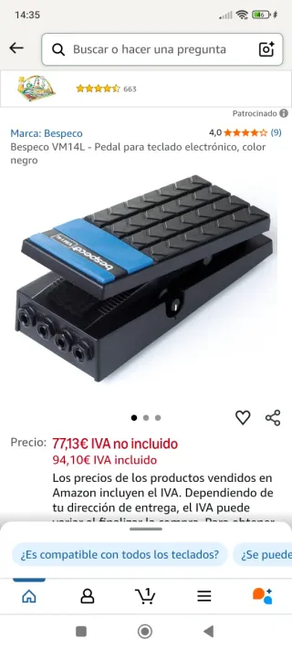 Pedal de guitarra Bespeco VM14L