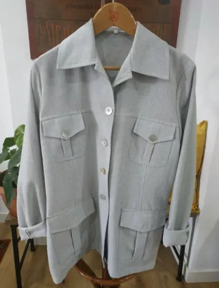 Traje chaqueta y pantalón gris mujer Talla L