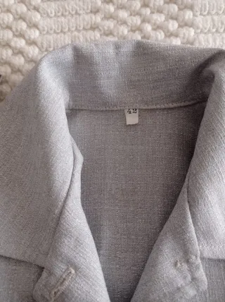 Traje chaqueta y pantalón gris mujer Talla L