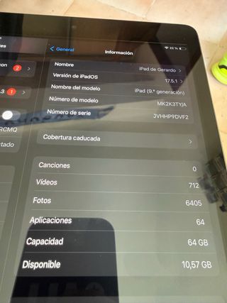 iPad 9ª Gen Apple Impecable + Cable