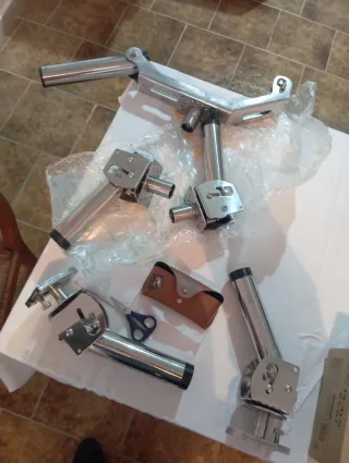 Portacanna pesca acciaio inox 316 basculante canna