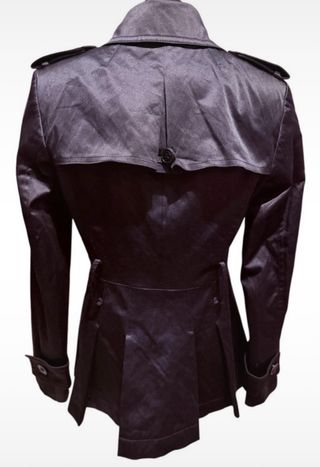 Gabardina Zara Negra Corta Clásica