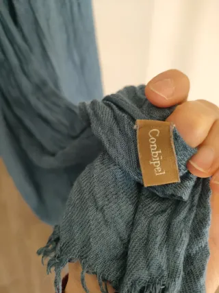 Sciarpa azzurra in cotone Conbipel