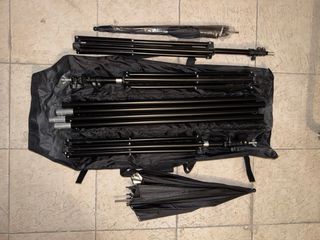 Kit Soporte Fondo Fotográfico Negro