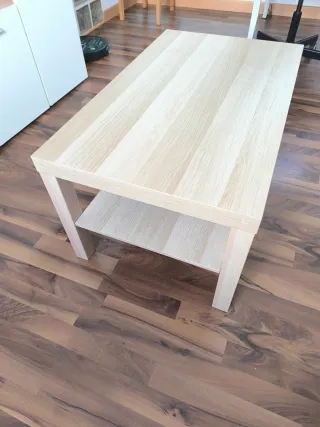 Mesa de centro efecto roble tinte blanco