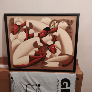 Cuadro Arte Naif República Dominicana