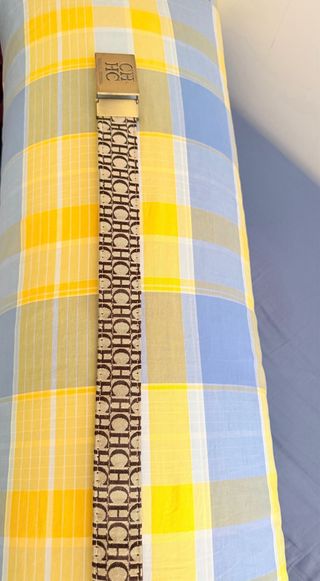 Cinturón Carolina Herrera CH Dorado y Blanco