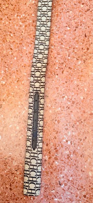 Cinturón Carolina Herrera CH Dorado y Blanco