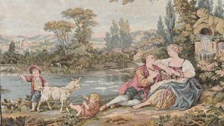 Arazzo vintage francese XL tessuto