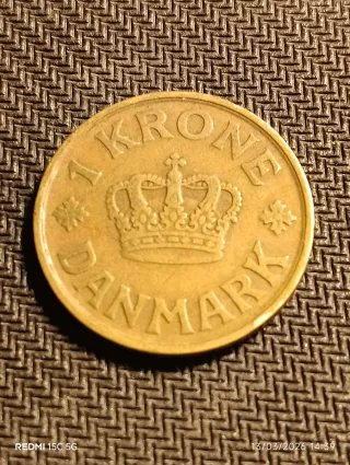 Moneda antigua Corona Danesa (1925)