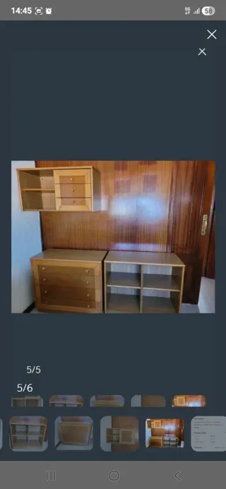 Mueble de madera beige y marrón