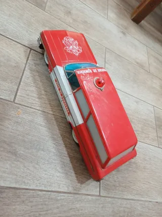 Coche Bomberos Juguete de metal.Jefe de bomberos