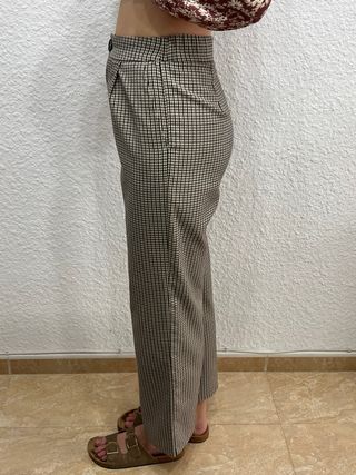 Pantalón cuadros Stradivarius Talla S