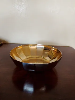 Portadolci in acciaio 18/10 con placcatura in oro