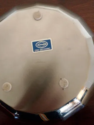 Portadolci in acciaio 18/10 con placcatura in oro