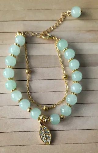 Pulsera Jade y Colgante Aventurina