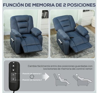 Sillón Relax Eléctrico Azul