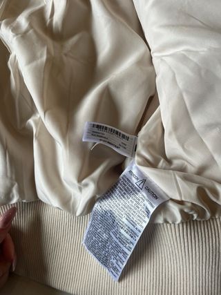 Cazadora bomber pelo Zara beige Talla S