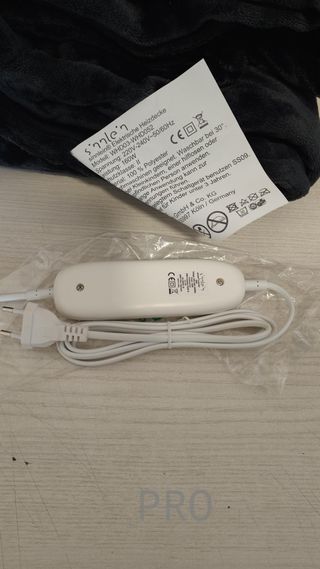 Manta Eléctrica 200 x 180 cm Antracita