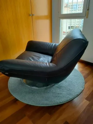 Sillón Giratorio Italsofa Piel Marrón