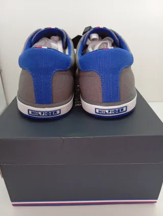 Zapatillas Lona Tommy Hilfiger Grises y Azules 42