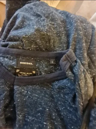 Diesel Azul Moteado Cuello V Talla L