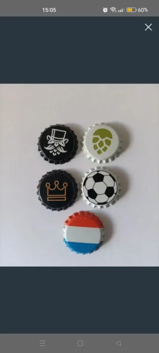 5 Chapas Cerveza Sin Usar