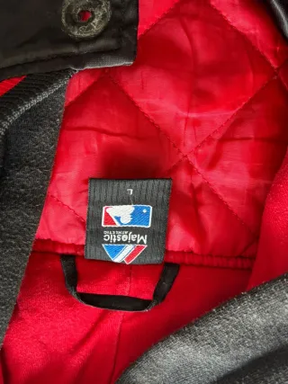 Chaqueta Baseball Yankees Majestic Negra Roja