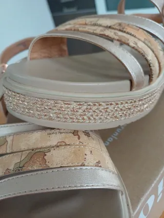 Alviero Martini 1 classe Sandali Beige/Oro