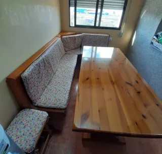 Mesa rinconera de cocina madera