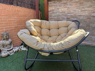 Mecedora Exterior Terraza Jardín Beige