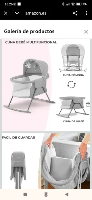 Cuna Moisés Mecedora Kinderkraft